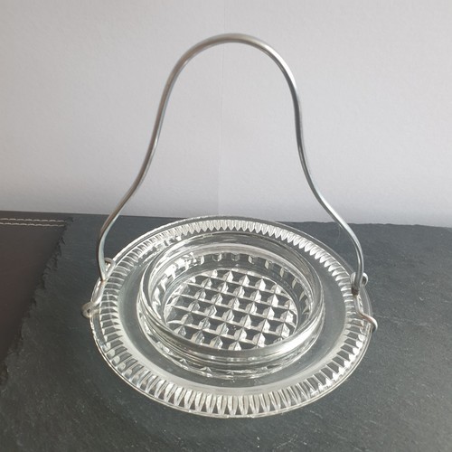 Vintage pressed glass relish - vintage,