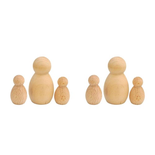 4pcs blank wooden peg dolls - peg,