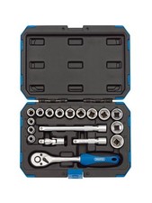 DRAPER Metric socket set, eighteen pieces 3/8" MÉTRICOS
