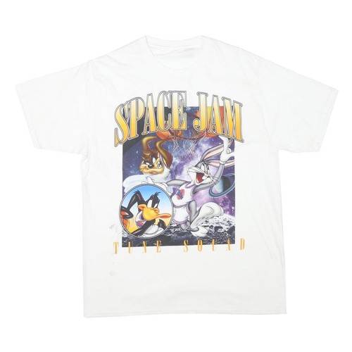 Mens white space jam graphic - white,