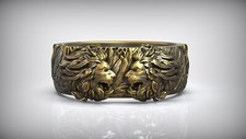 Double Lion wax pattern ring