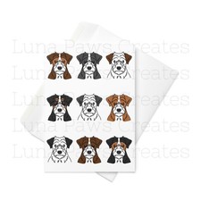 Parsons Jack Russell card, Parsons Jack Russell Birthday Card Dog Print Card