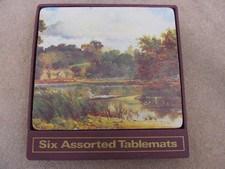 Vintage cork backed place mats