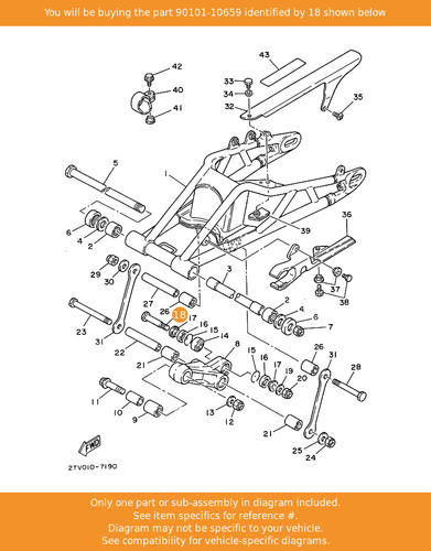 Yamaha bolt 90101 10659 - yamaha, 90101-10659
