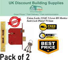2 x Union Locks 2234E 5 Lever