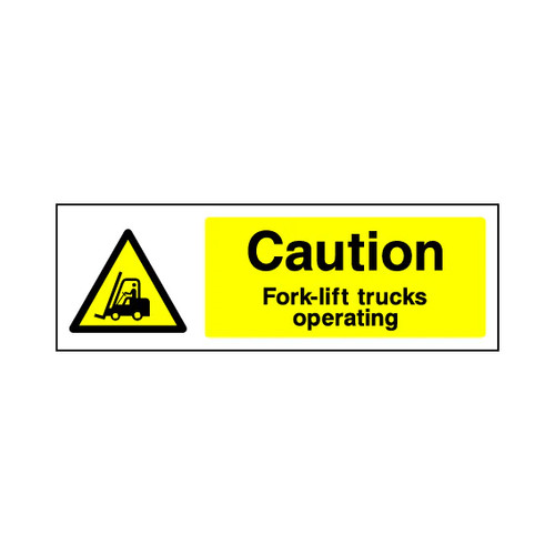 Caution fork lift trucks - fork-lift,