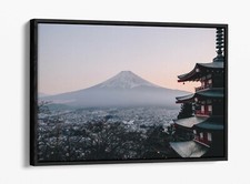 MOUNT FUJI JAPAN LANDSCAPE 3 - FLOAT EFFECT FRAMED CANVAS WALL ART PICTURE PRINT