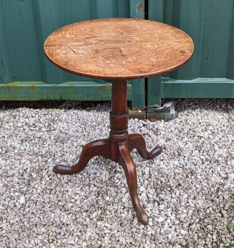 Georgian oak tripod - oak, table