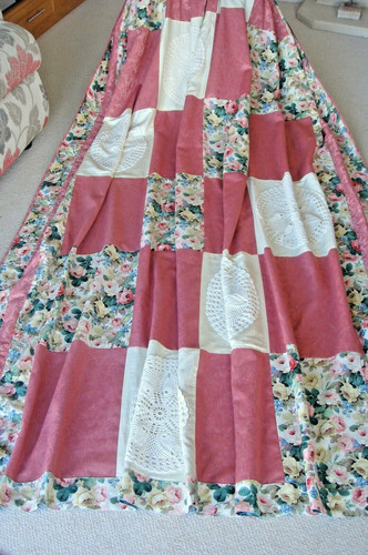 Vintage patchwork quilt throw - vintage,