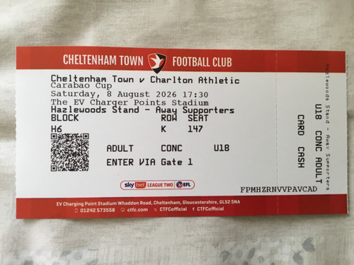 Cheltenham town charlton - town, v
