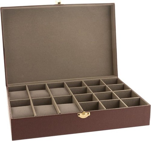 Brown faux leather watch - faux,