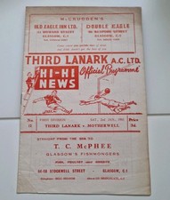 Third Lanark v Motherwell 64/5 Lge No.12 Last season of issue