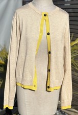 Zara Boxy Beige Yellow Trim