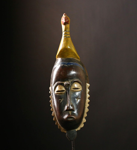 African wooden bird crest - crest, mask