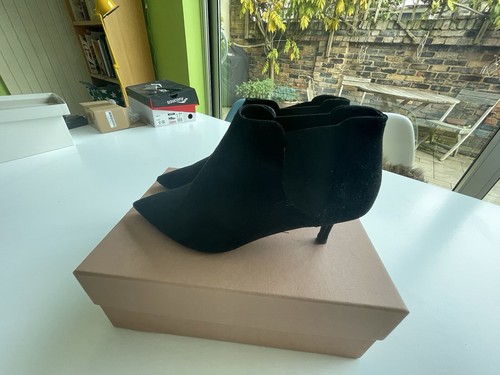 Jigsaw black suede kitten heel - kitten,