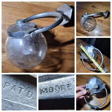  Rare Antique Moore Bros Glass Metal Liquid Soap Tilting Pivoting Dispenser 
