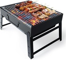 BBQ Barbecue Grill Foldable Charcoal Stainless Steel For Picnic, Garden, Hiking