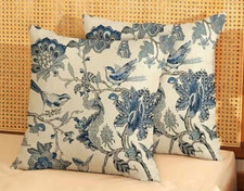SET OF 2 PRINTED CHINESE CREAM
