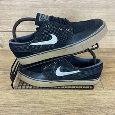 Nike SB Shoes Men’s Size UK 8 Stefan Janoski Leather Black Grey Skateboard Pump