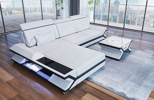 Leather corner sofa couch - leather,