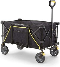 Trolley Utility Wagon, Gorilla Carts 7 Cu ft Foldable and Collapsible, Black