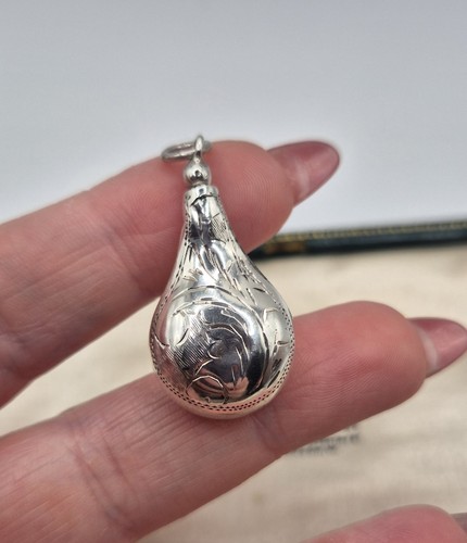 Antique silver scent bottle - antique,