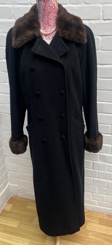Vintage wallis maxi coat black - vintage,