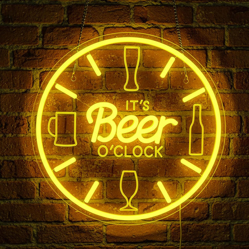 Beer neon sign bar - beer,