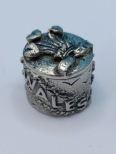 Miniature pewter trinket box - miniature,