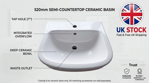 New white ceramic semi - ceramic,