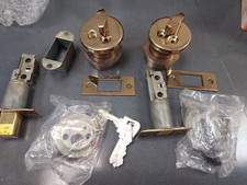 Weiser Locks 4470 26D 2 3/8  Chrome Brass Bore In Double Cylinder Dead Lock-3