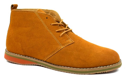 Mens leather suede black boots - mens,