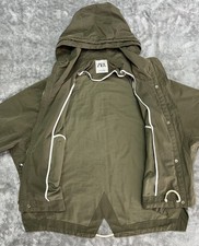Zara Cropped Raincoat Hooded
