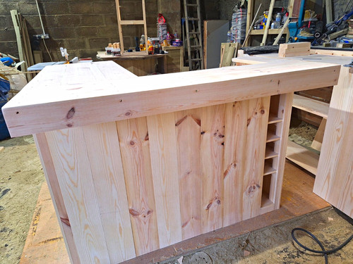 Natural pine wood fridge - natural,