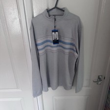 Pebble Beach Golf Pullover Men’s 1/4 Zip Performance Dry Luxe Grey Long Sleeve