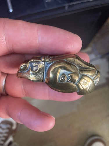 Antique japanese brass vesta - japanese,