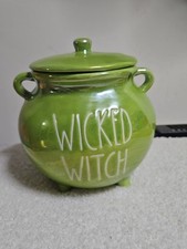 Rae Dunn Dw Home Wicked Witch Caramel Apple Green Cauldron Ceramic Candle Tk Max