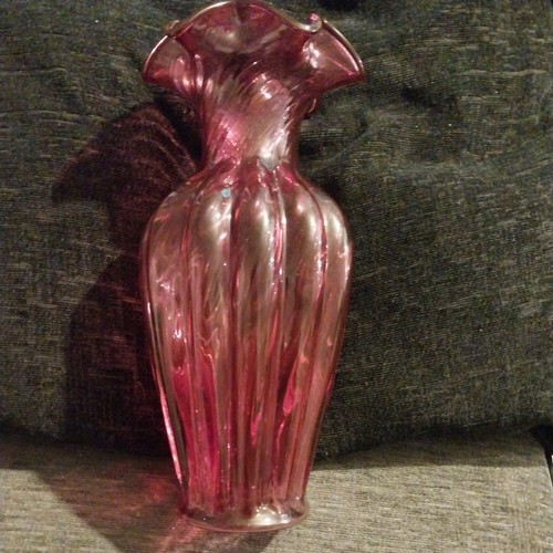 Fenton cranberry glass large - fenton,
