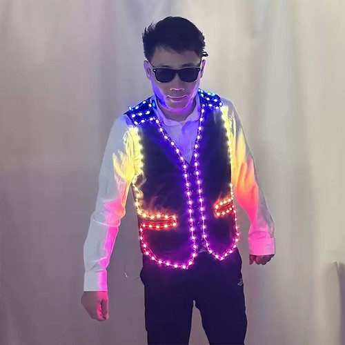 Men led luminous vest - vest, colorful