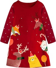 VIKITA Girls Dress Polka Dot Stripe Dresses Baby Girls Clothing Outfits 2-10