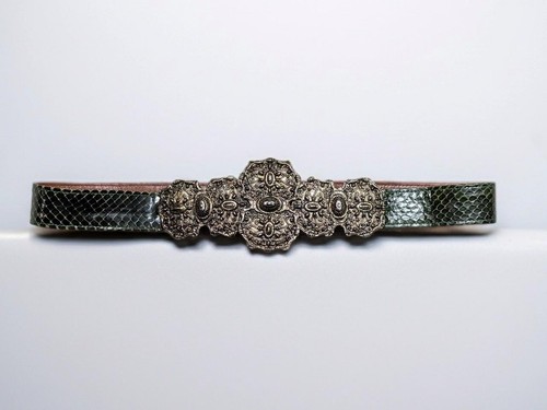 1980s vintage snakeskin belt - 1980s,
