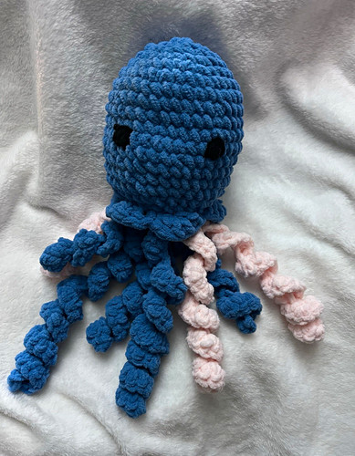 Crochet octopus soft toy plush - crochet,
