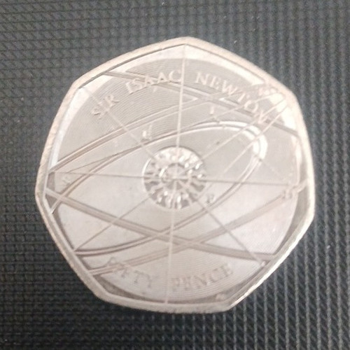 Sir isaac newton 50p coin - sir,