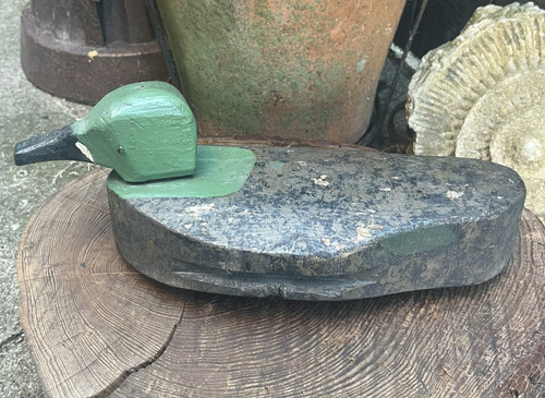 Antique decoy duck hand