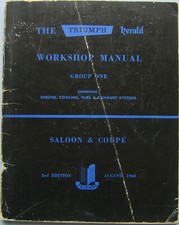 Triumph Herald Saloon Coupe 948cc Manual for Engine Cooling Fuel & Exhaust 1960