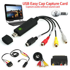 USB 2.0 Video VHS to DVD VCR HDD Converter Scart RCA Cable Adapter Capture Card