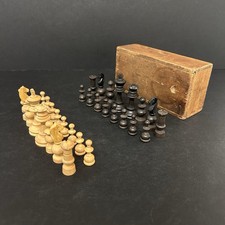 Vintage Carved Wooden Chess