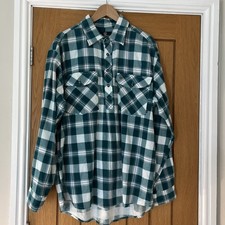 Swanndri New Zealand Men’s Green Check Flannel 100% Cotton Shirt 2XL