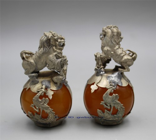 Pair chinese carved - a,