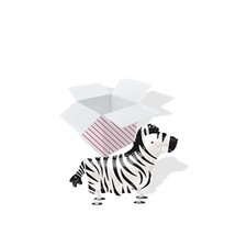 Zebra Walking Pet Foil Helium